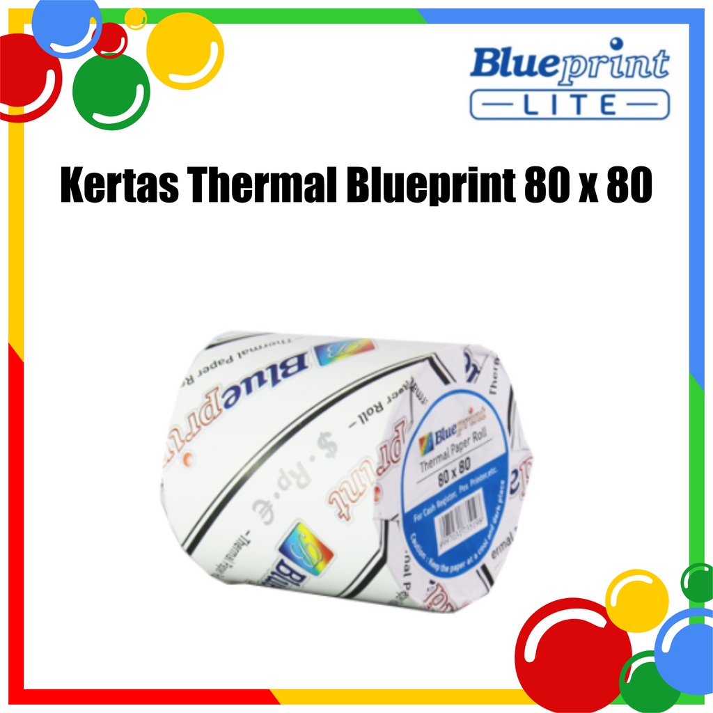 

Kertas Thermal / Kertas Kasir / Kertas Struk BLUEPRINT 80mmx80mm