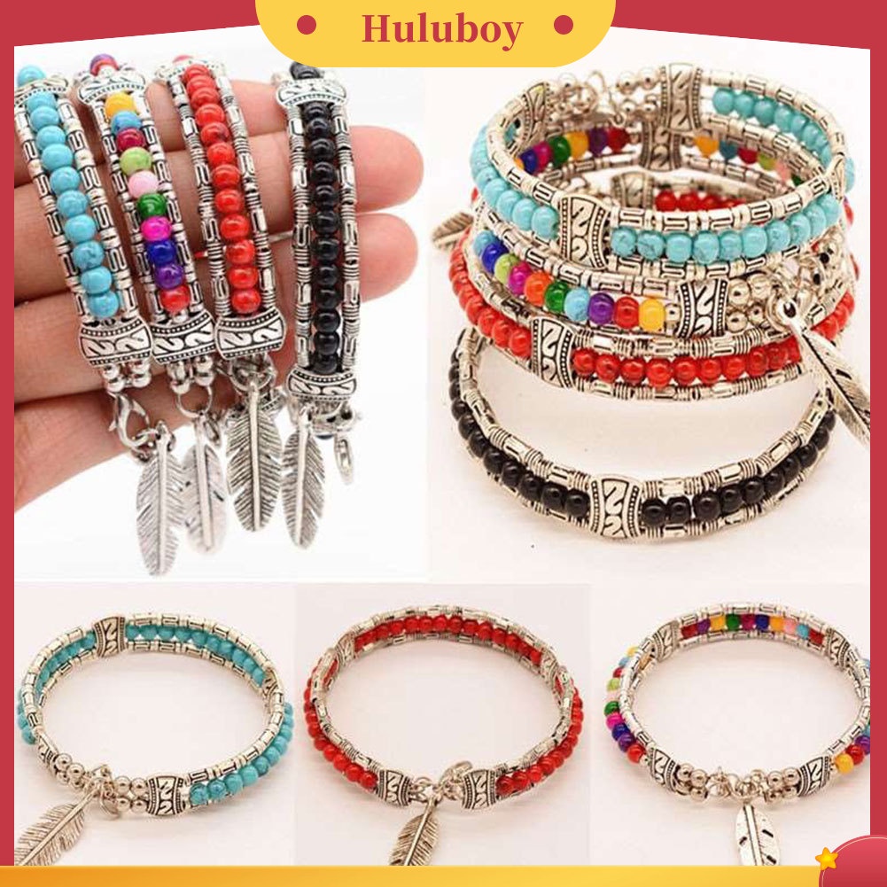 Hu Hu Hu Hu Hu Alat Bantu Pasang Kacamata♡ Gelang Manikmanik Turquoise Bandul Desain Bulu Gaya Etniktibet Untuk Priawanita