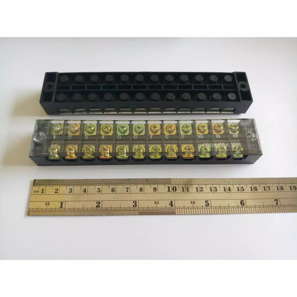 Terminal Block 15A 12P 600V Terminal Kabel Listrik Blok. TB 1512