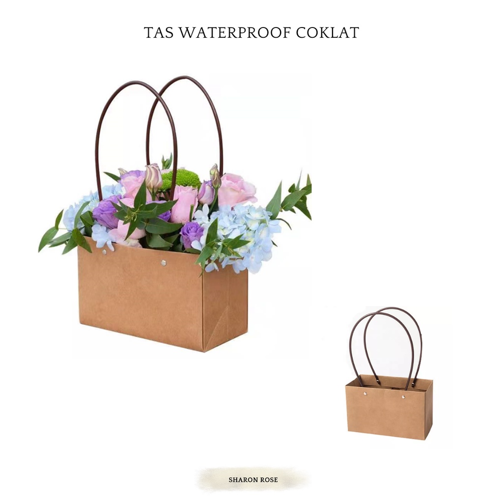 

PAPER BAG BUNGA / TAS WATERPROOF UNTUK WADAH BUNGA / TAS CRAFT TAHAN AIR UNTUK RANGKAIAN BUNGA / TEBAL & KOKOH / TAS WATERPROOF COKLAT SQUARE