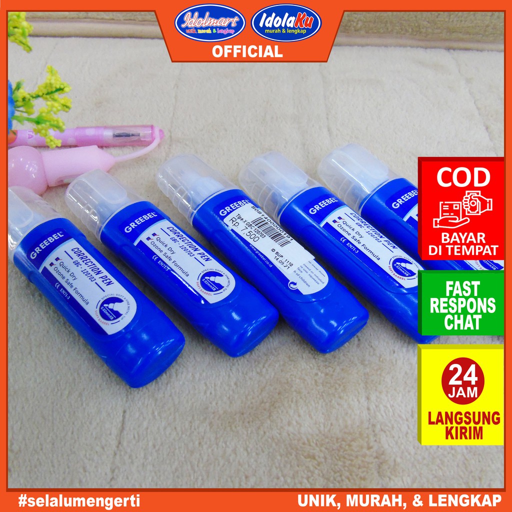 IDOLMART GREEBEL Tip-Ex - Correction Pen Greebel GBC 120703 (PCS) Surabaya