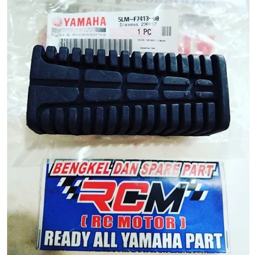 5LM-F7413-00 HARGA PERBIJI KARET FOOTSTEP DEPAN JUPITER Z JUP MX VEGA R ZR RX KING FIZR F1ZR FIZ-R  ORI YAMAHA