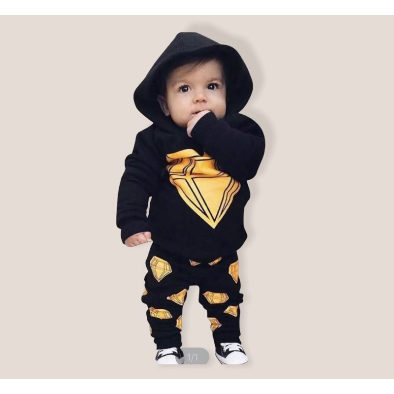 sweater anak diamond m/baju stelan anak laki laki dan perempuan 1-5 tahun