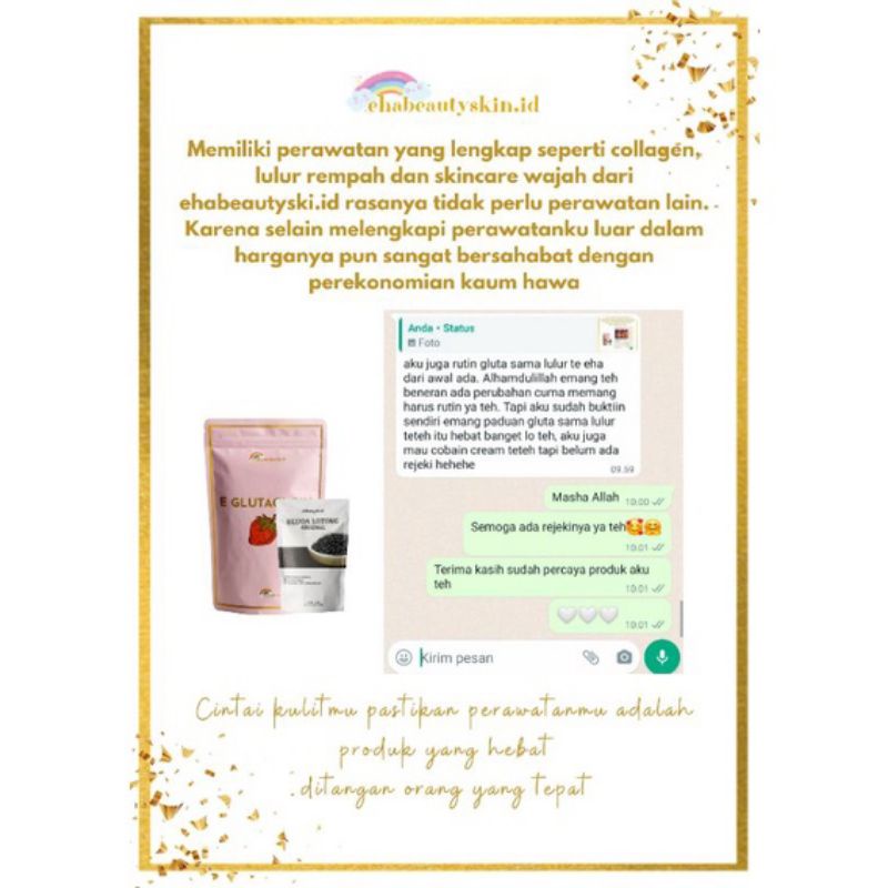 COllagen E'GLUTAGLOW / COLAGEN EGLUTAGLOW / KOLAGEN PEMUTIH / KOLAGEN KESEHATAN / GLUTAGLOW EHASUWARDI EHA BEAUTYSKIN