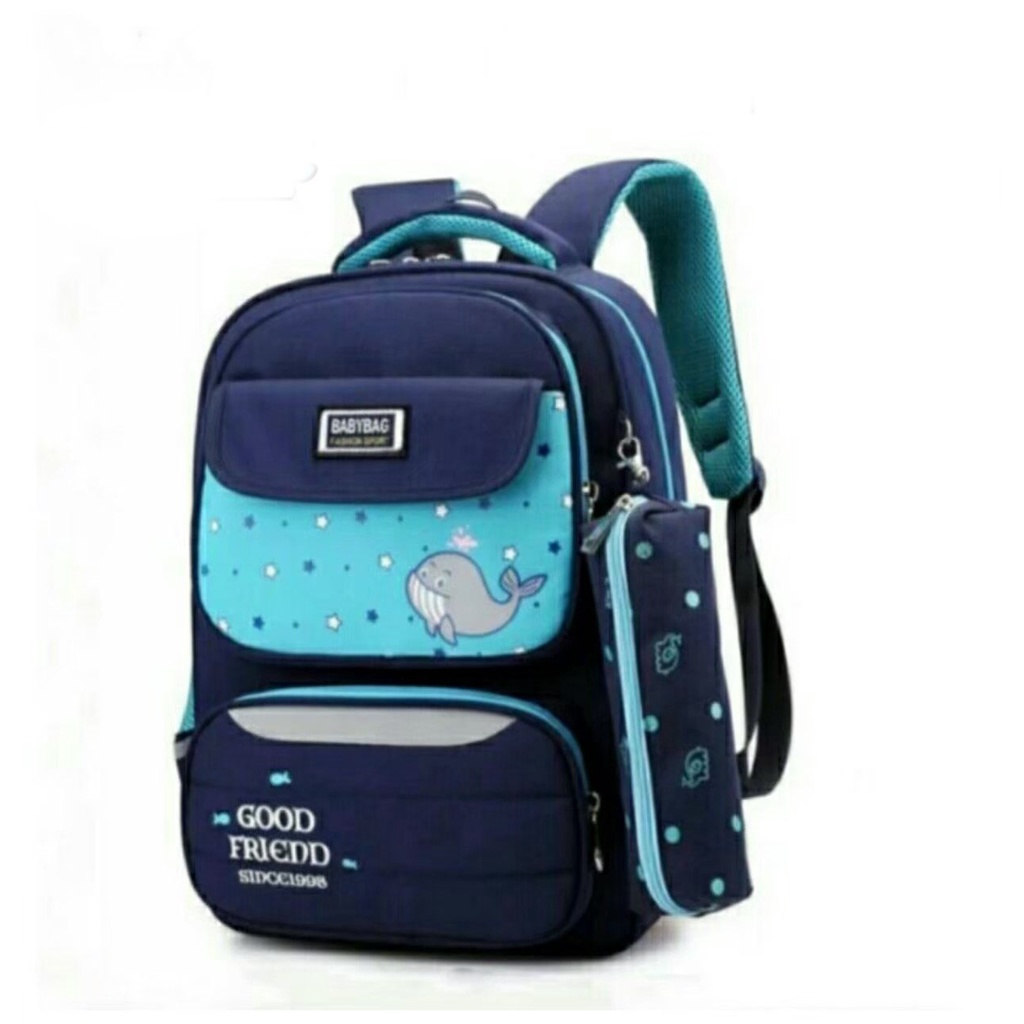 Ransel anak backpack anak tas sekolah anak ransel lumba lumba ransel anak 2in1 murah babybag murah