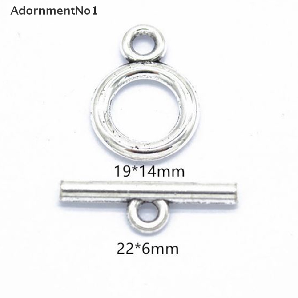 (AdornmentNo1) 20pcs / Set Kait Toggle Silver Retro Untuk Membuat Perhiasan DIY