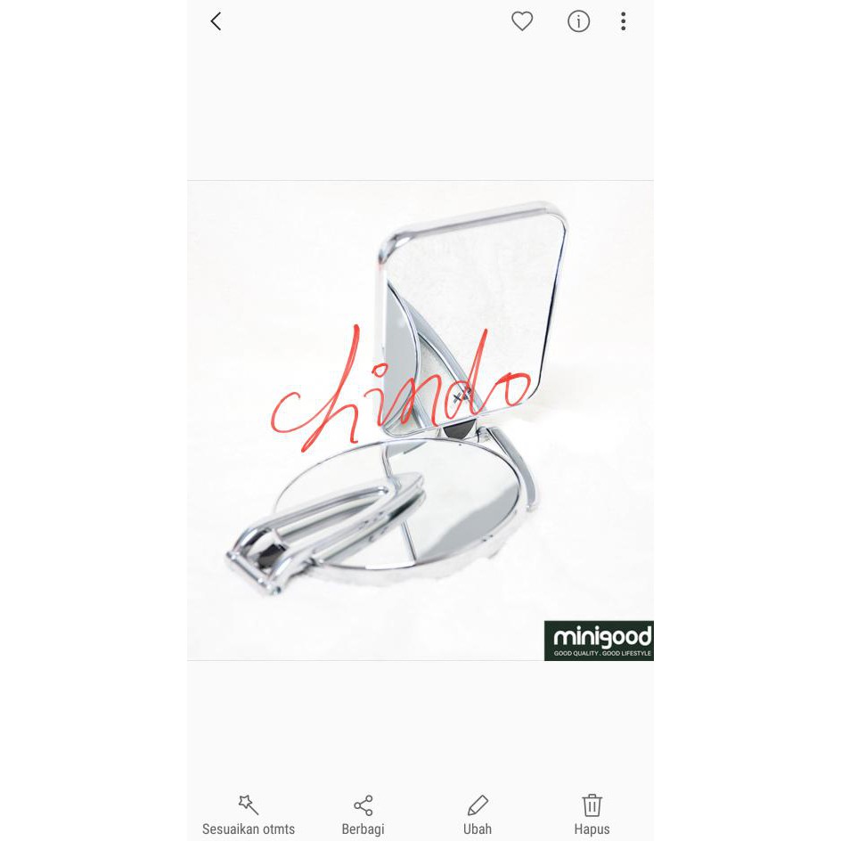 New Minigood Cermin Makeup/Kaca Lipat/Minigood Dua Side Table Mirror Berkualitas