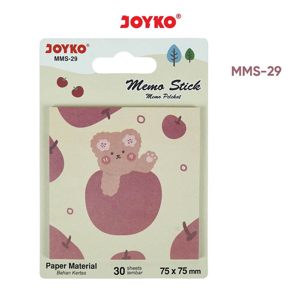 Memo Stick Sticky Note Kertas Memo Pelekat Tempel Joyko MMS-29-Red
