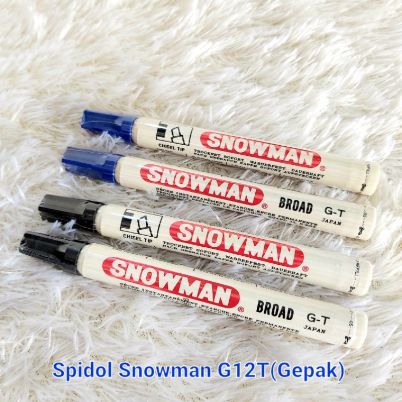 

Spidol Snowman Permanent Ujung Gepak/Broad/G12T Htm/Biru/Merah
