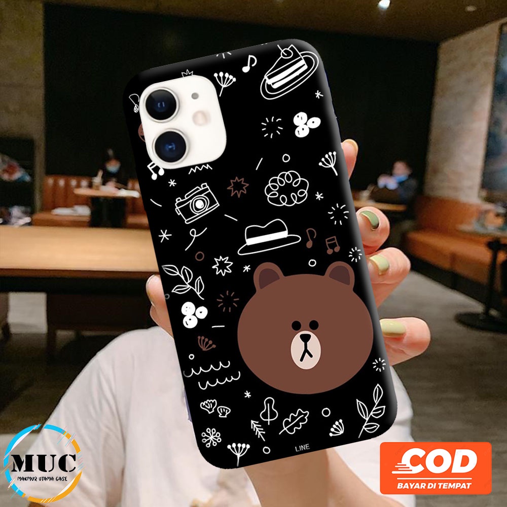 [BB-01] CASE FULLPRINT HARDCASE 3D BEAR BEARS CUTE TYPE IPHONE  X XR 11 11PRO 12 13 14 PRO MAX