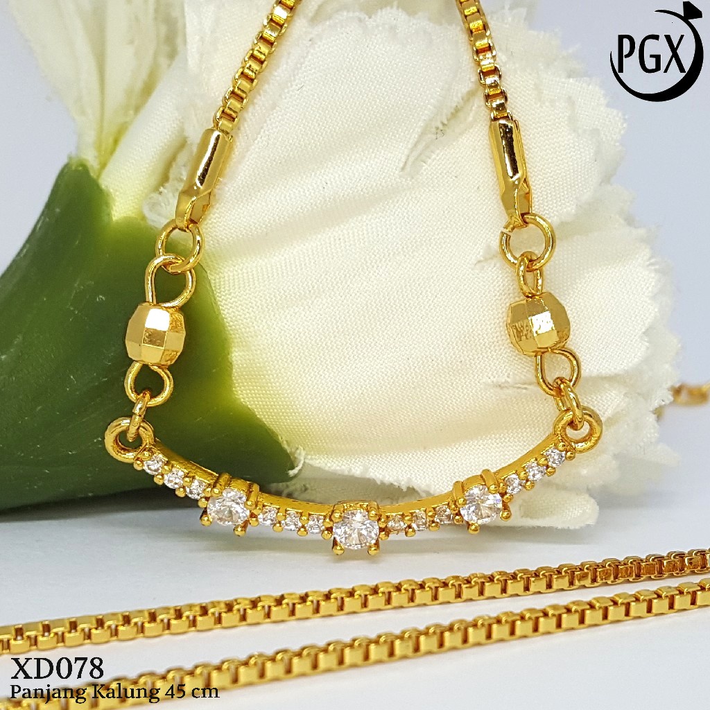 PGX Kalung Wanita Xuping Aksesoris Fashion Perhiasan Lapis Emas Premium - XD008