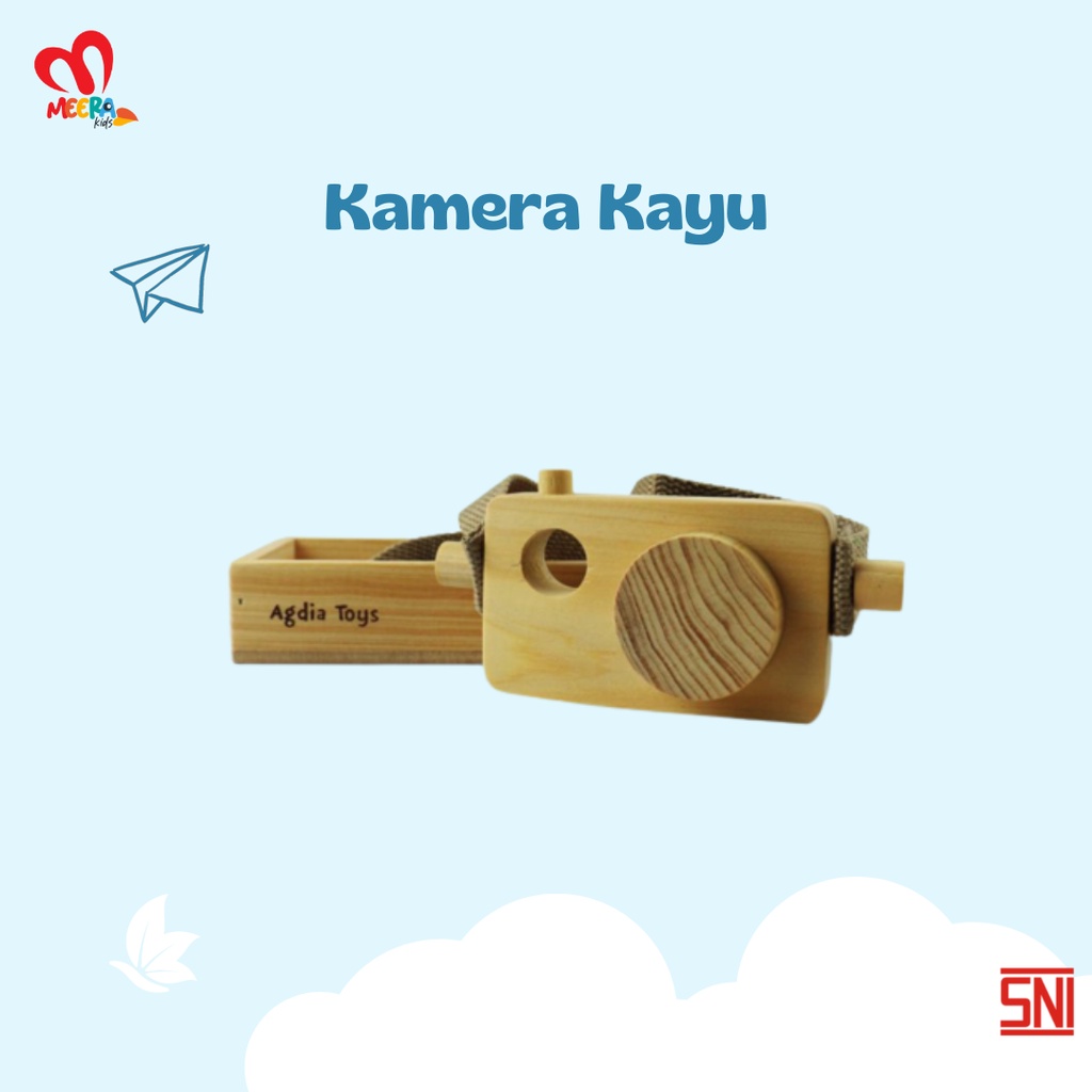 Meera Kids Kamera Kayu / Mainan Montessori Kamera Kayu / Wooden Toys/ Mainan Edukasi Anak