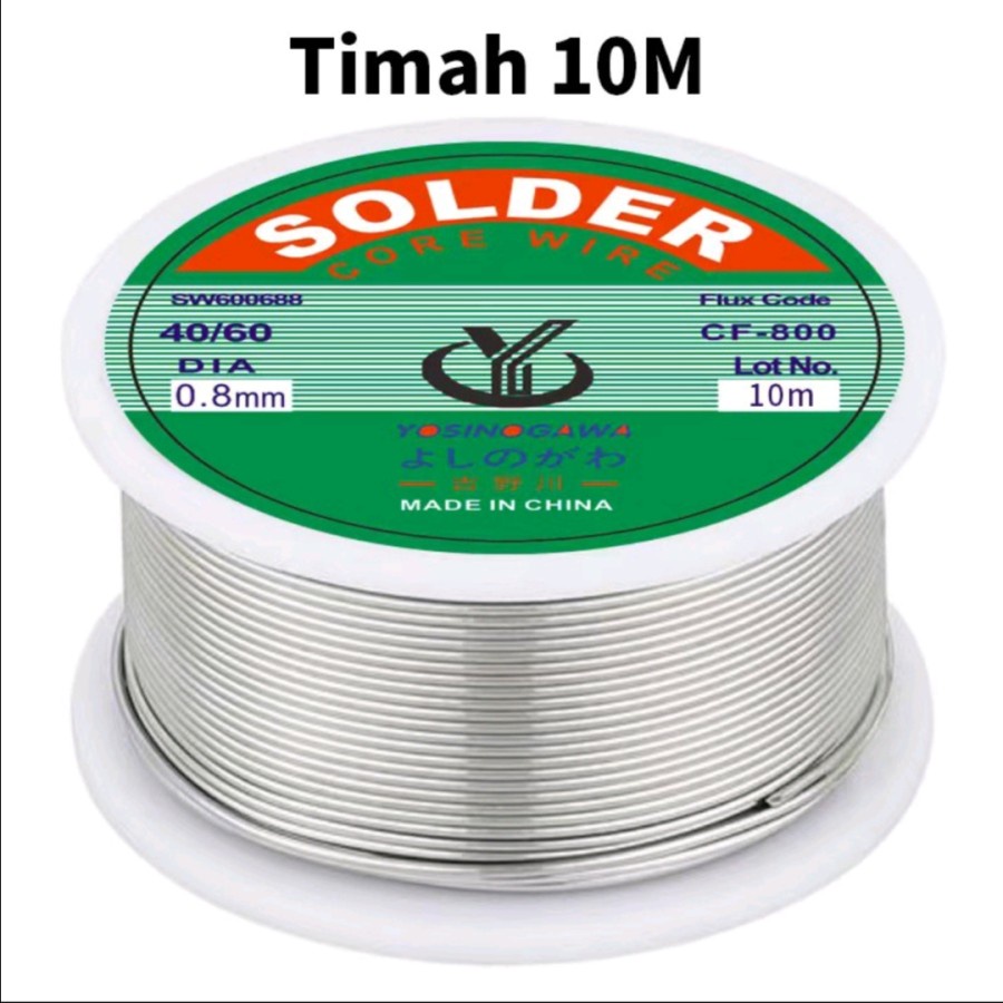 TIMAH SOLDER 5 METER 10 METER 5M 10M DIAMETER 0.8MM SOLDER WIRE KAWAT SOLDER