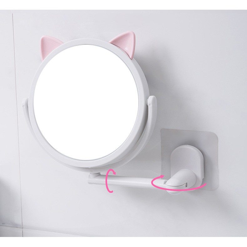 [ACC] Cermin Kaca Tempel Dinding Karakter Motif Make Up Kamar Mandi Bulat