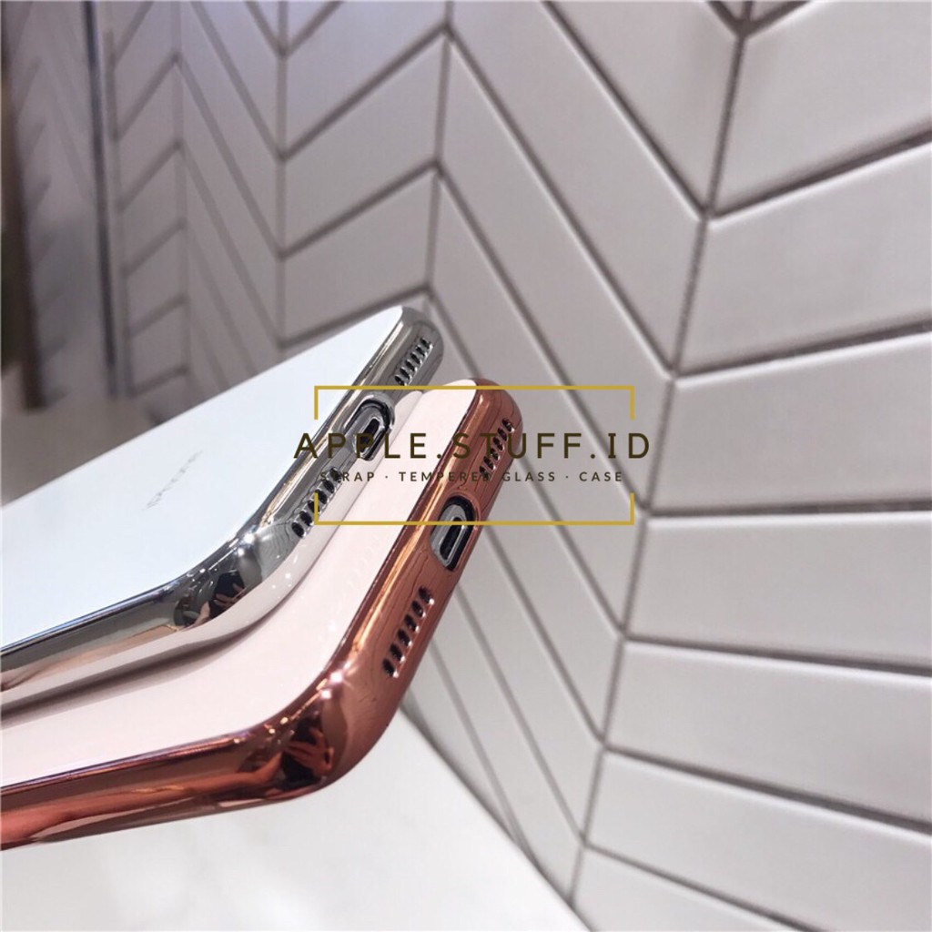 APPLE GLASS CASE Black , Rose Gold, Silver iPhone X , 7plus , 8plus , XR
