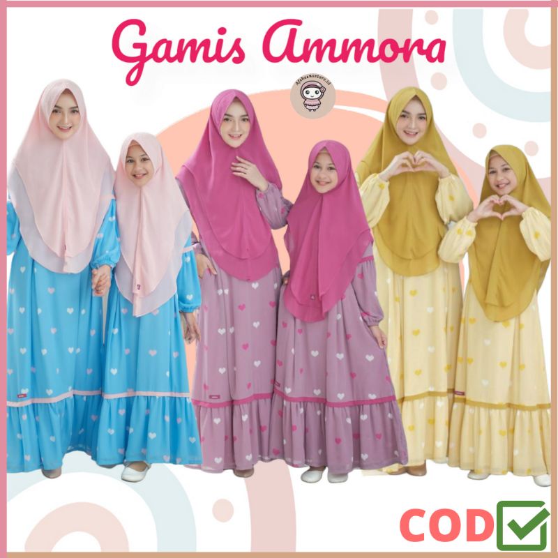 Afsheenastore Gamis Anak  Ammora Set By a2kids / Ready 0-1 Th