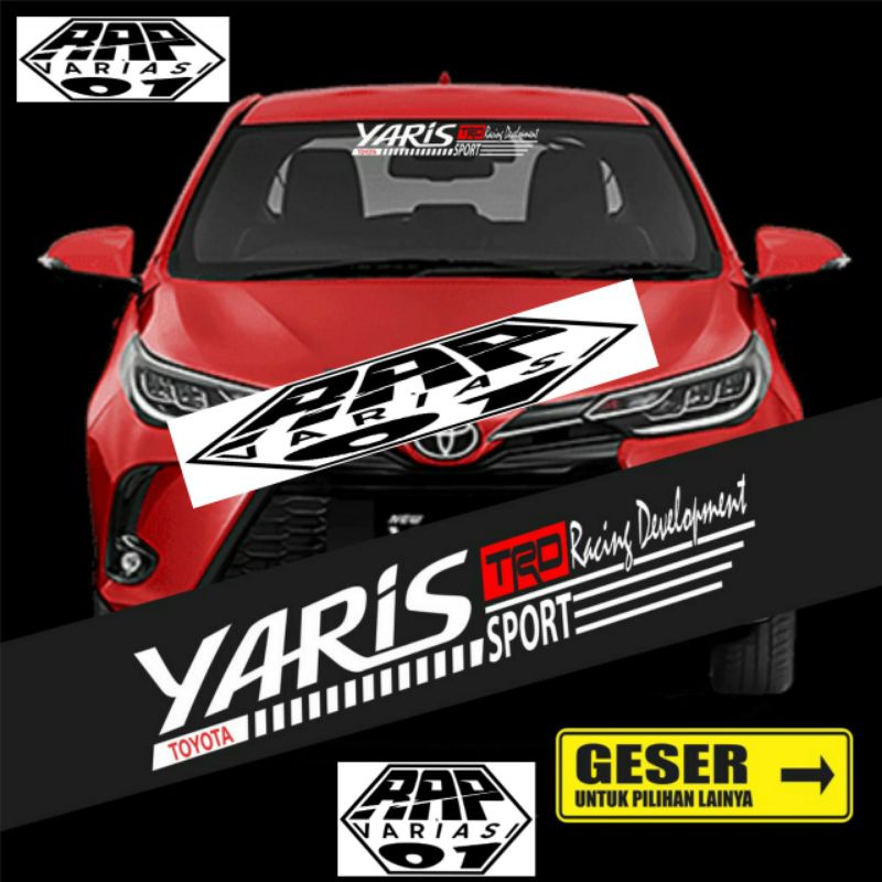 stiker Cutting kaca depan Yaris, stiker kaca mobil