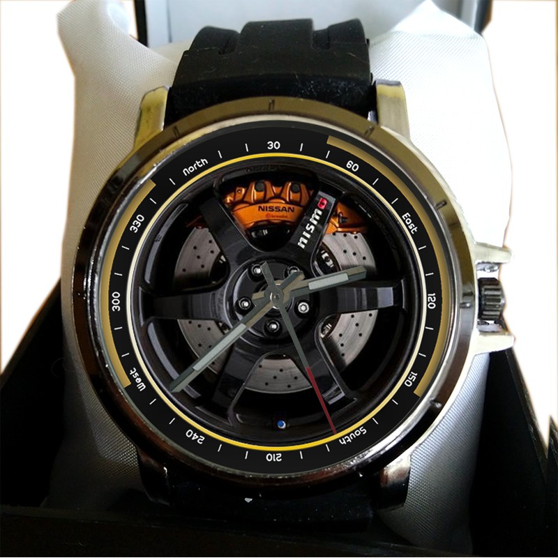 Jam Tangan Pria Keren Image Custom Velg Nismo R 35 Analog Quartz