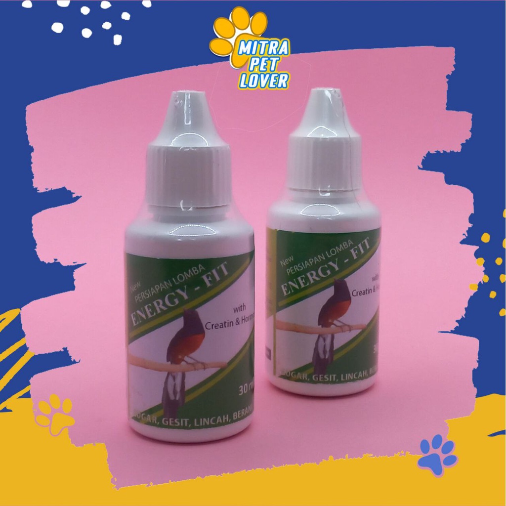 SUPLEMEN BURUNG UNTUK PERSIAPAN LOMBA - ENERGY FIT DROP 30 ML - TINGKATKAN STAMINA PERCAYA DIRI ENERGI - LEBIH BUGAR LINCAH GESIT BERANI - MURAH GARANSI KUALITAS ASLI ORIGINAL - PET ANIMAL TAMASINDO OBAT &amp; VITAMIN HEWAN BINATANG PELIHARAAN MITRAPETLOVER