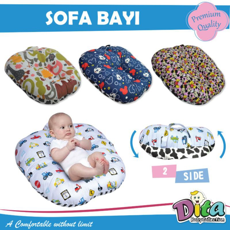 (2IN1 BISA DIPAKAI BOLAK BALIK ) SOFA BAYI DITA / baby launger  Sofa Bayi Premium sofa santai Bayi Bolak Balik Kasur Bayi , Sofa Bayi , Tempat tidur bayi praktis Baby Lounger SOFA BAYI BELT BANTAL BELT SOFA SANTAI BAYI SOFA BAYI SOFA UNTUK BABY