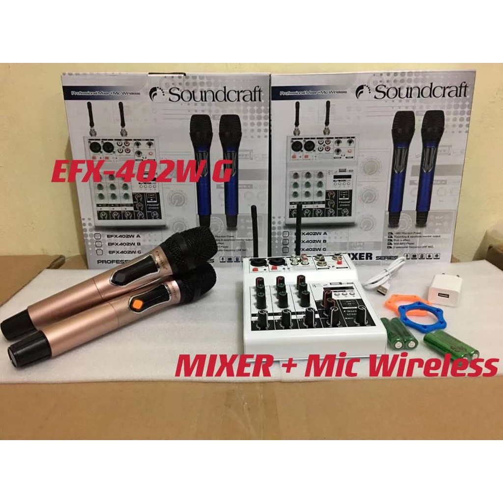 Mixer Audio Soundcraft EFX 402 Bluetooth Recording Free Mic Wireless