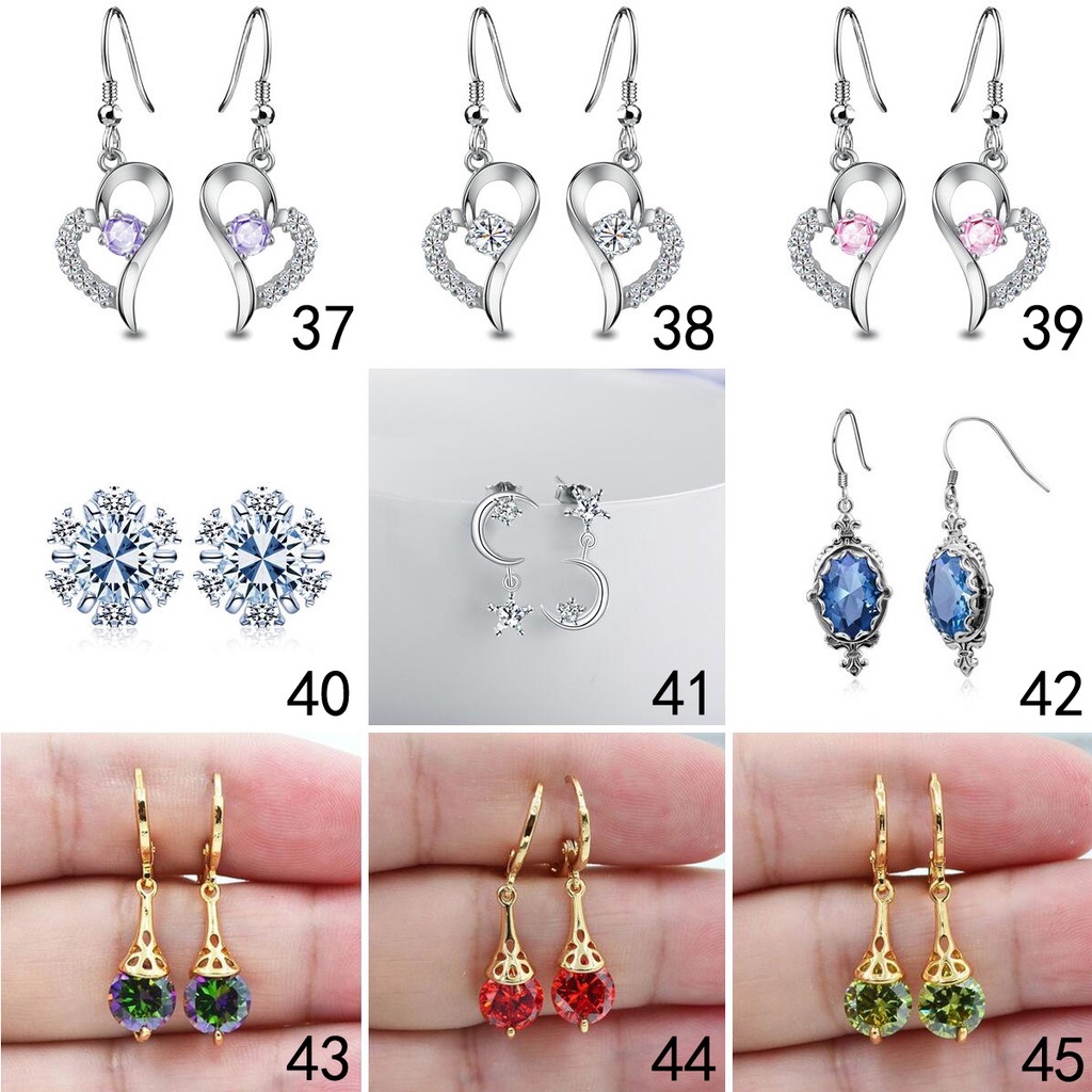 925 anting-anting perak murni, Busana sederhana, Anting-Anting wanita, Perhiasan Fashion Korea, Aksesoris telinga ED010