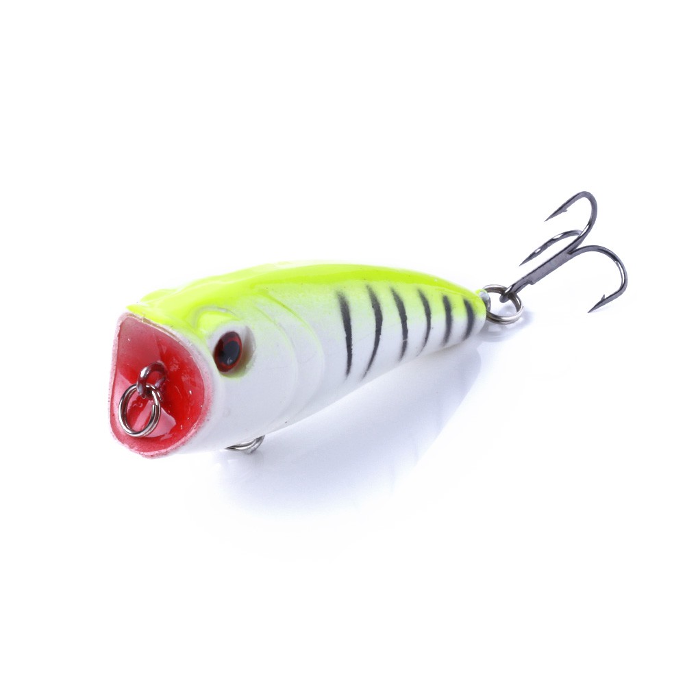 Hengjia 1pc Umpan Pancing Popper Wobbler 6.5cm 7g 8 # Dengan Kail Treble