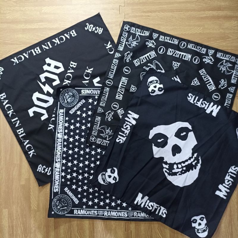 SLAYER BANDANA MISFITS/SYAL MUSIK ACDC/SLAYER MISFITS/BANDANA BAND TERLARIS