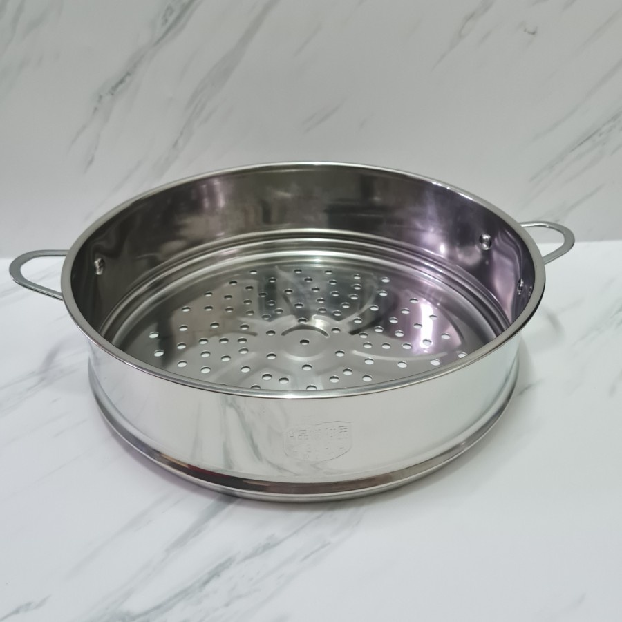 stainless 304 Pot steamer 26cm with handle/ panci kukus dengan gagang