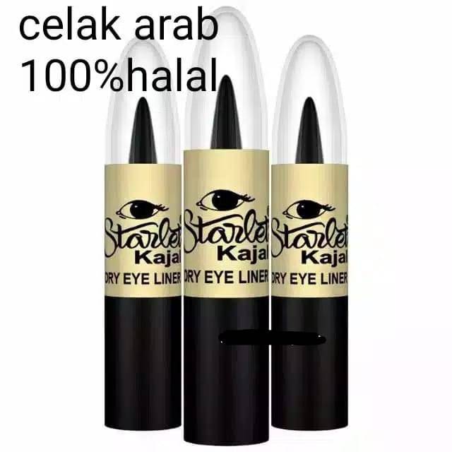 Medan Termurah Halal Starlet Eyeliner kajal Hitam Celak Arab