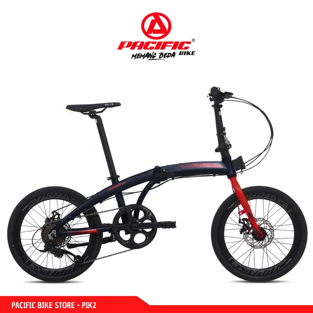 Jual Sepeda Lipat EXOTIC Size 20 Explore 150 (9 Speed) PACIFIC Folding Bike Shopee Indonesia
