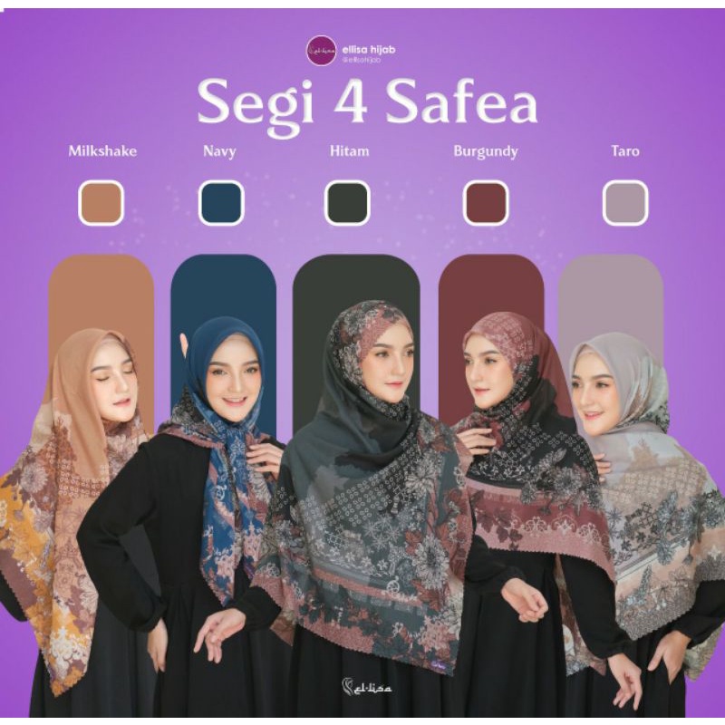 Hijab Segiempat Voal ORI Ellisa Hijab ❤️ Segiempat Safea