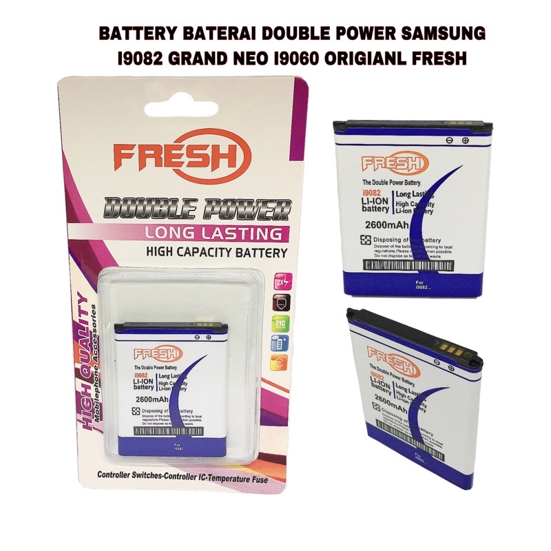 BATTERY BATERAI DOUBLE POWER SAMSUNG I9082 GRAND NEO ORIGINAL FRESH