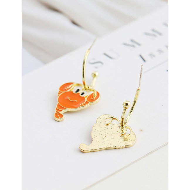 LRC Anting Tusuk Fashion Alloy Dripping Lobster Earrings K33601