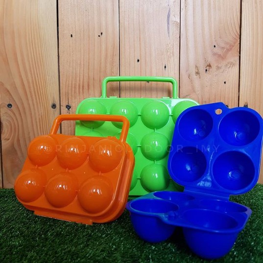 EGG CASE HOLDER TEMPAT TELUR CAMPING ALAT PEMBAWA TELUR TEMPAT TELUR PLASTIK WADAH TELUR CAMPING WAD