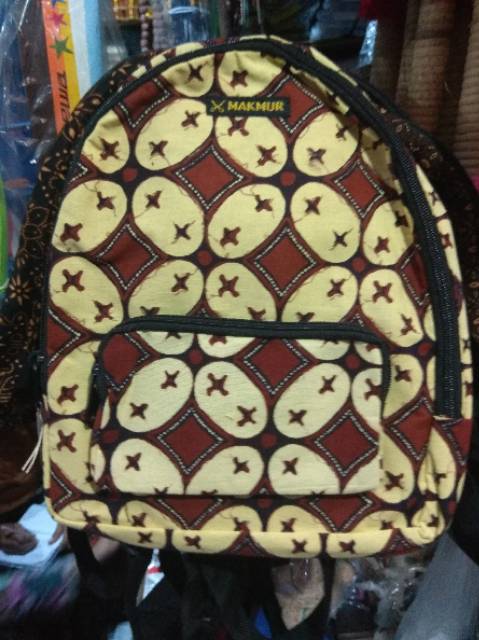 TERMURAH! BEST SELLER! TAS RANSEL BATIK BACKPACK ANAK WANITA PRIA 34x29 cm SOUVENIR KERAJINAN JOGJA