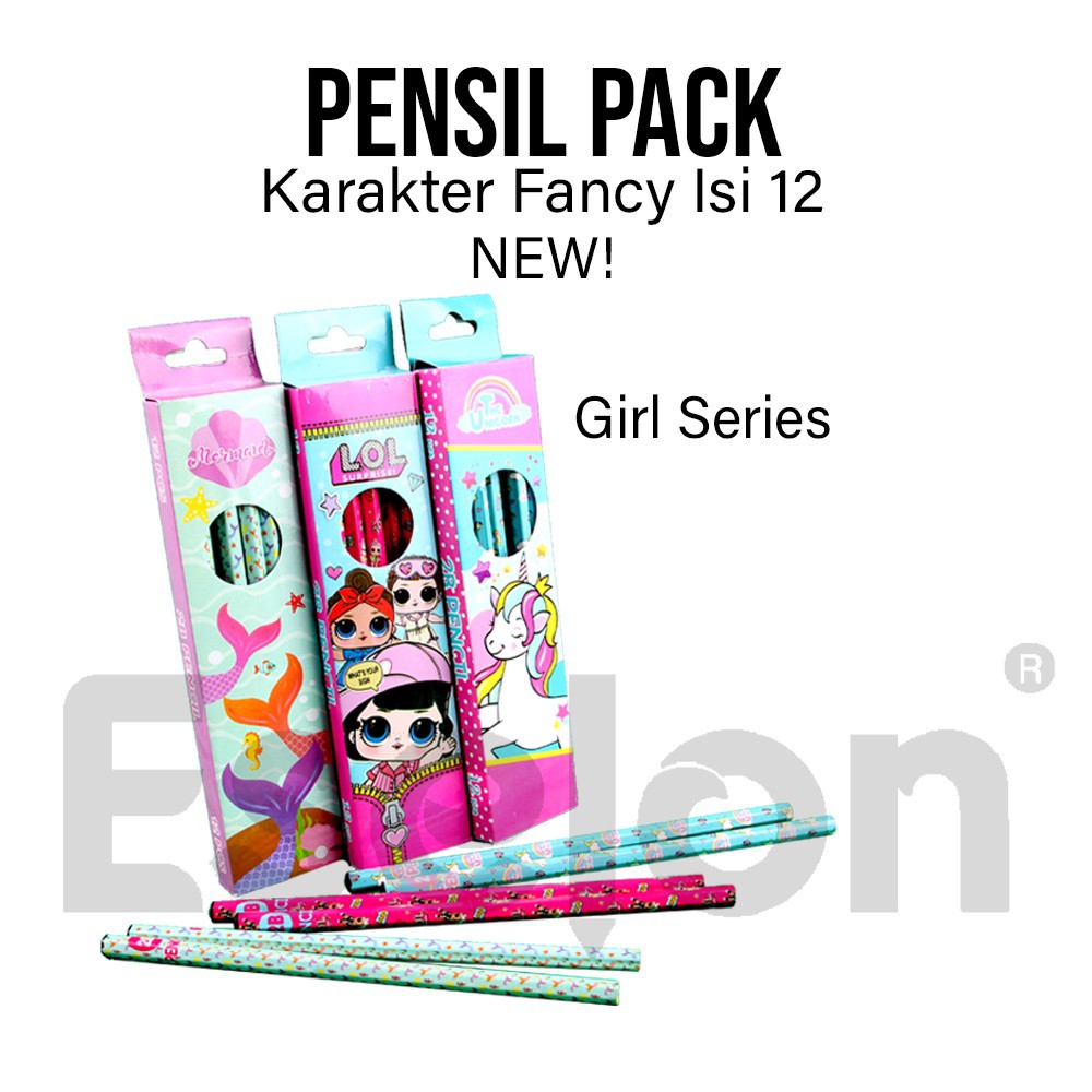 

PENCIL ANAK 12pcs PENSIL KAYU 2B karakter / 1pack pensil kayu 2B / pensil kayu karakter