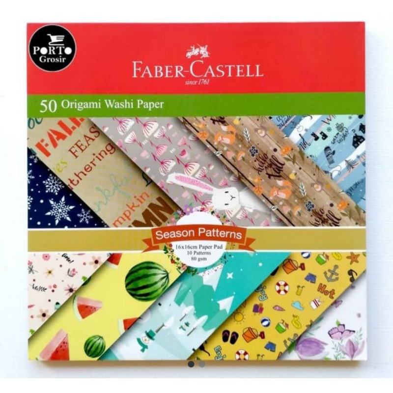 

Origami Faber Castell / Washi paper/ Season pentters 16x 16 cm
