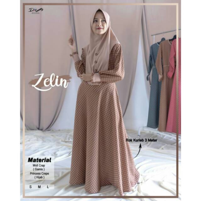 Gamis Zelin  Set original by Diva Busana