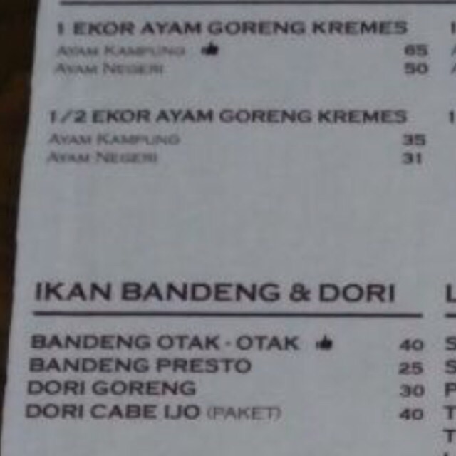 

1/2 Ekor Ayam Goreng Kremes - Ayam Kampung