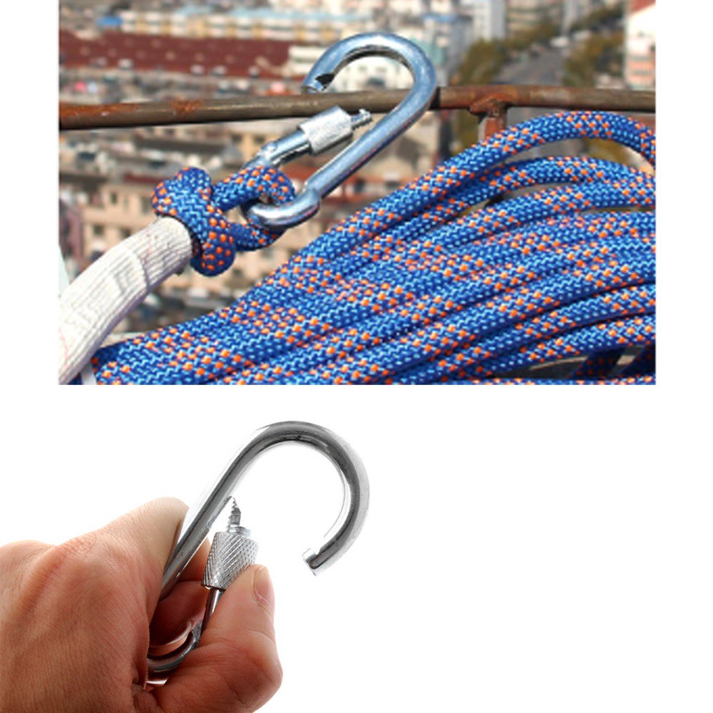 HORUSDY 120mm Aluminum Alloy Climbing Carabiner Screw Lock