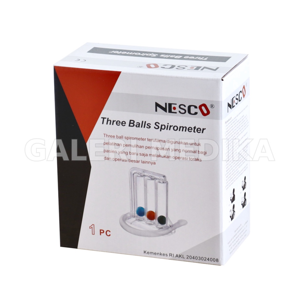 Nesco SQ-01 Three Balls Spirometer - Alat Bantu Pernapasan Dalam
