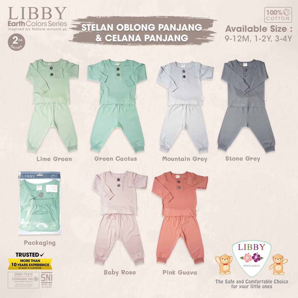 LIBBY MURAH SETELAN PANJANG CELANA PANJANG EARTH COLOR SERIES  / FAVE SET OBLONG STLOJAK