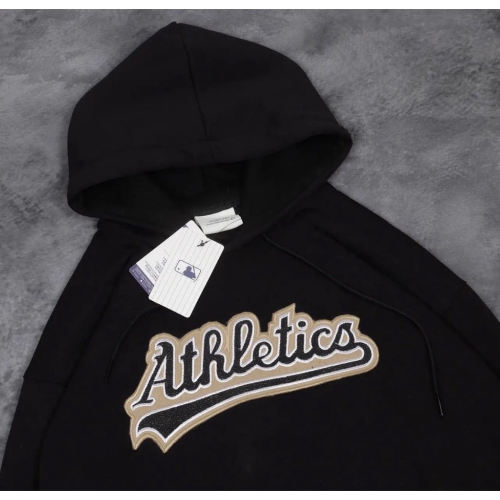 Jaket Sweater Hoodie MLB x Athletics Army Arch Font Bordir - Banyak Varian warna Best Seller