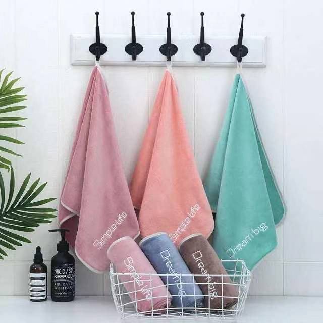 Handuk Microfiber Tulisan 35x75cm Handuk Mandi Handuk Serbaguna Handuk Sport Handuk Muka Handuk Bayi Import