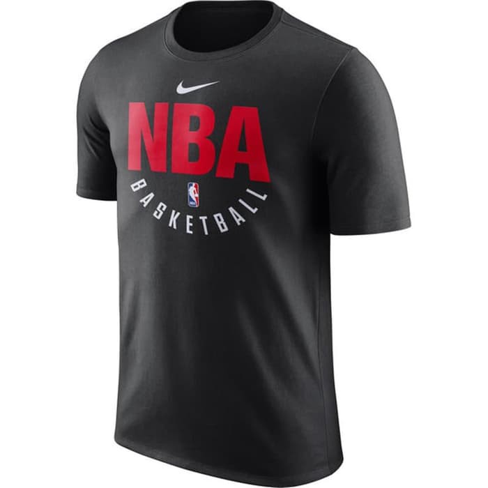 Baju Kaos Distro  NBA BASKETBALL logo Nike Casual Cotton 30s Sablon Polyflex Hitam