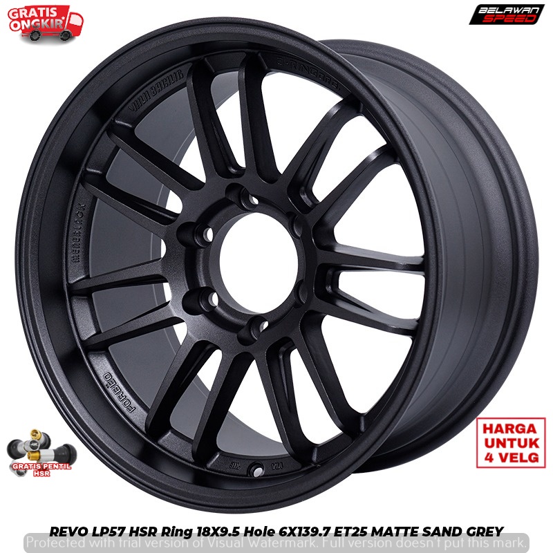 VELG MOBIL RACING UNTUK MOBIL PAJERO FORD EVEREST FORTUNER TRITON REVO LP57 HSR R18X95 H6X139,7 ET25
