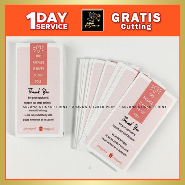 

TKC 12 8-15 Kartu Ucapan Terima Kasih Thank You Card Custom Thanks Card