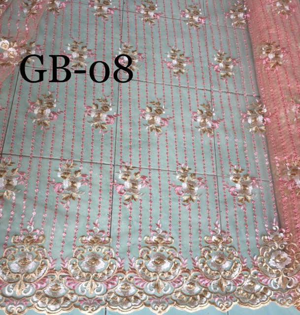 Kain tulle bordir bintik salur/harga ecer dan grosi