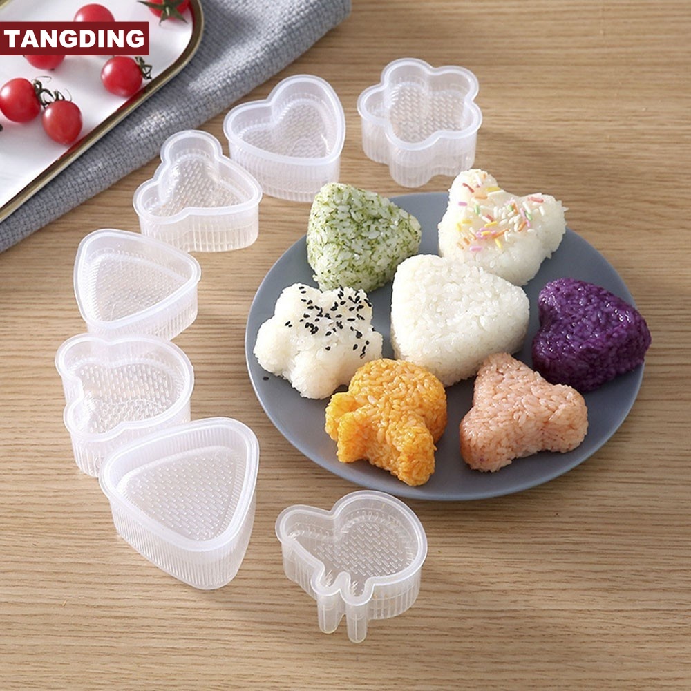 【COD Tangding】6pcs/set DIY Cute Rice Ball Shape Transparent Mold Children Seaweed Hand-made Rice Tool